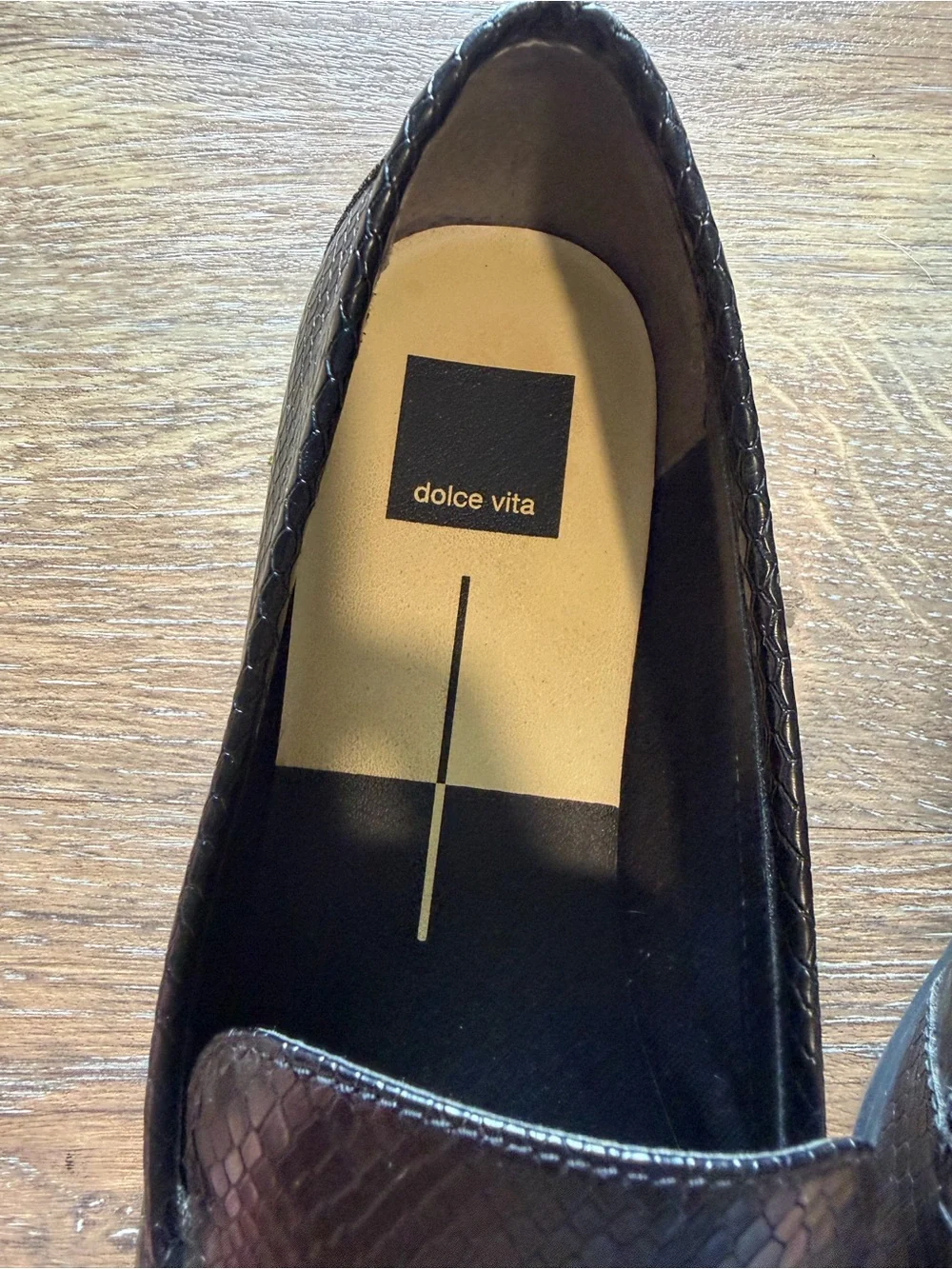 Dolce Vita Black Textured Slip-On Loafers